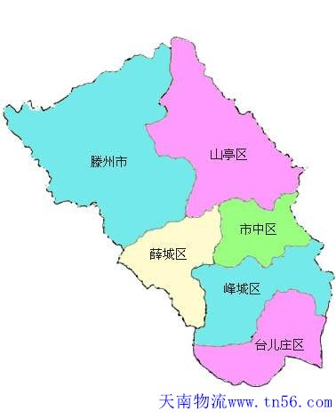 珠海到棗莊市物流地圖